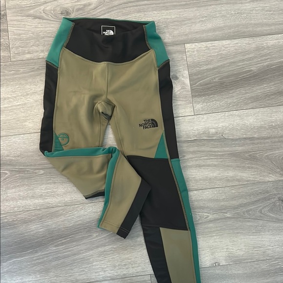 NWOT North Face Womens Steep Tech High Rise Flece Tights/Leggings Green/Black S - Picture 3 of 15